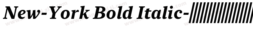 New-York Bold Italic字体转换